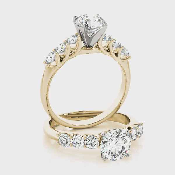 Engagement Rings Single Row Prong Set - TN50641-E