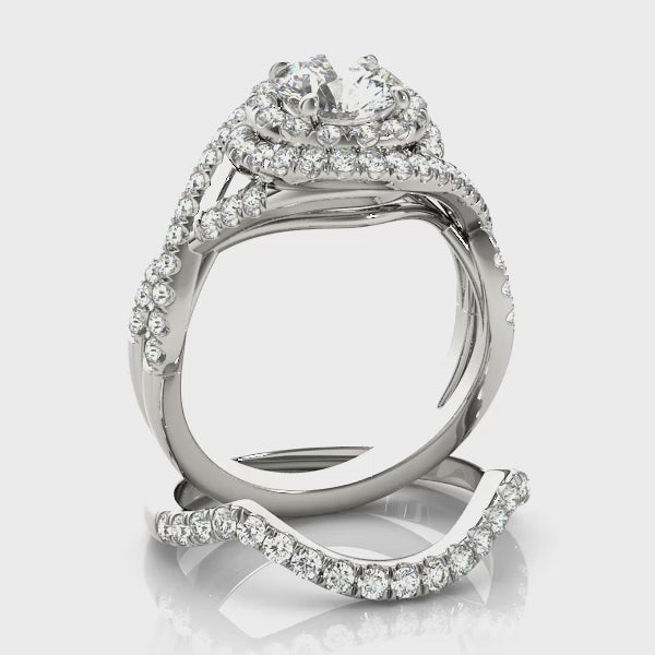 Engagement Rings Halo Round - TN50827-E