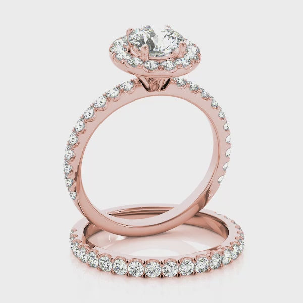 Engagement Rings Halo Round - TN50838-E