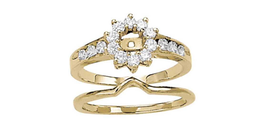 Engagement Rings Halo Round - TN50238-B E