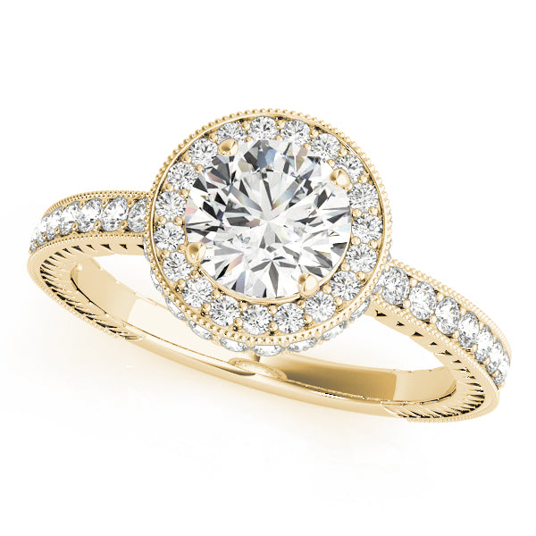 Engagement Rings Halo Round - TN50277-E