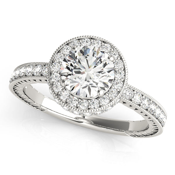 Engagement Rings Halo Round - TN50277-E