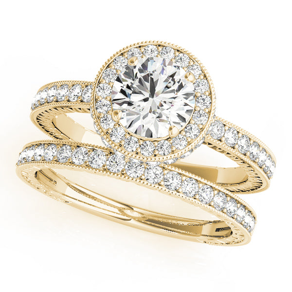 Engagement Rings Halo Round - TN50277-E