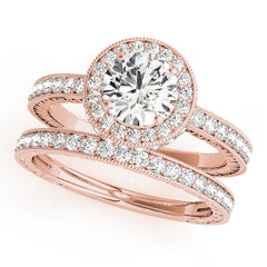 Engagement Rings Halo Round - TN50277-E