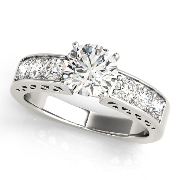 Engagement Rings Single Row Channel Set - TN50278-E