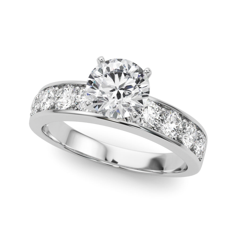 Engagement Rings Single Row Channel Set - TN50280-E