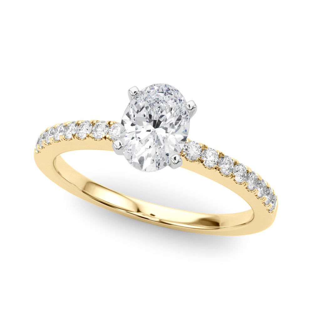 Engagement Rings Single Row Prong Set - TN50281-E