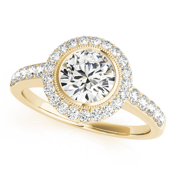 Engagement Rings Halo Round - TN50282-E