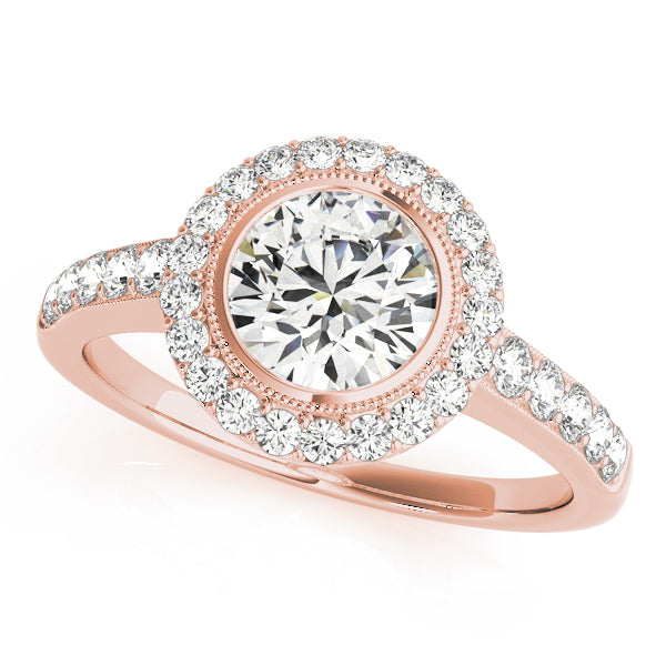 Engagement Rings Halo Round - TN50282-E