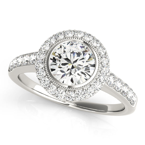 Engagement Rings Halo Round - TN50282-E