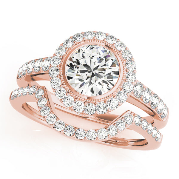 Engagement Rings Halo Round - TN50282-E