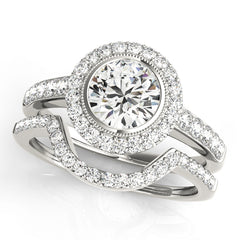 Engagement Rings Halo Round - TN50282-E