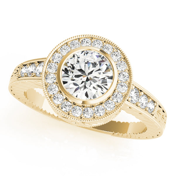 Engagement Rings Halo Round - TN50293-E