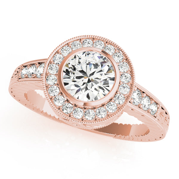 Engagement Rings Halo Round - TN50293-E