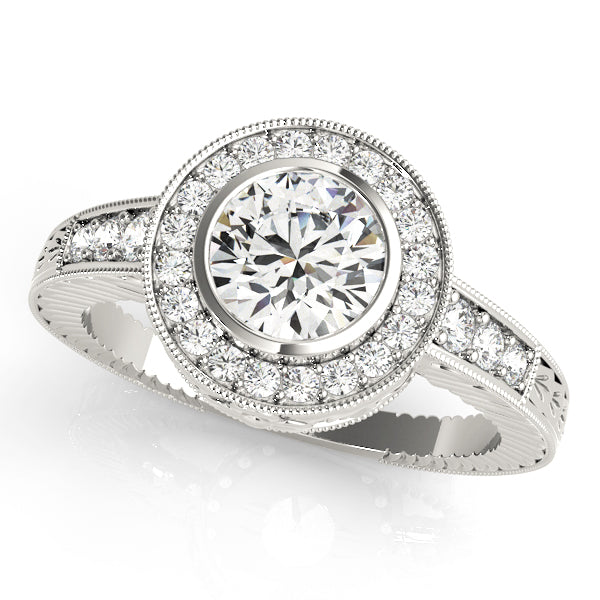 Engagement Rings Halo Round - TN50293-E