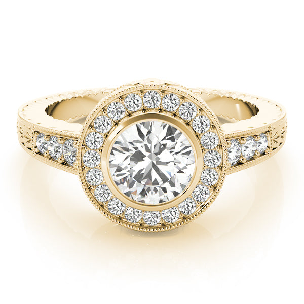 Engagement Rings Halo Round - TN50293-E