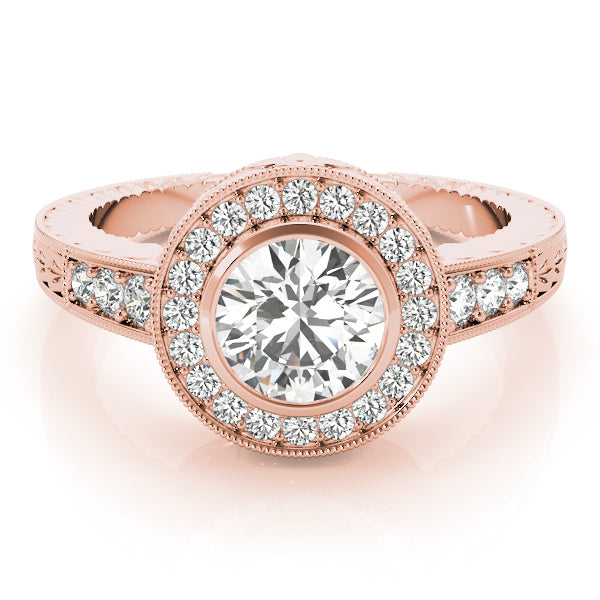 Engagement Rings Halo Round - TN50293-E