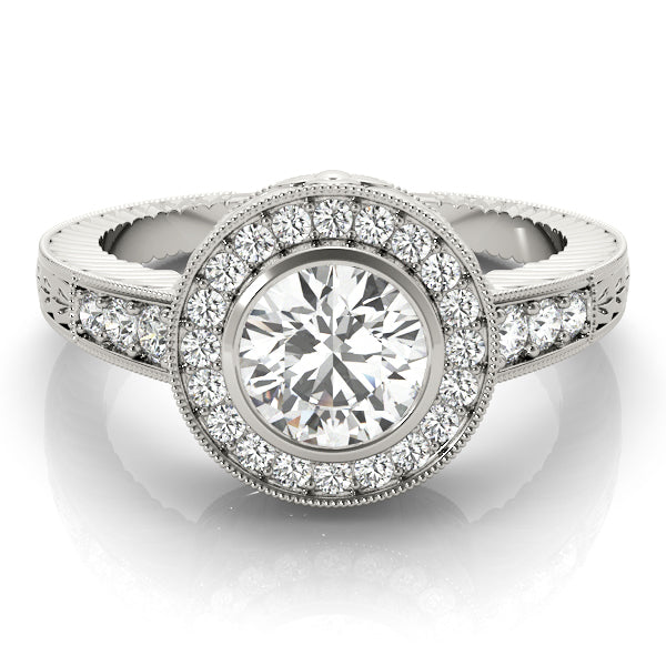 Engagement Rings Halo Round - TN50293-E