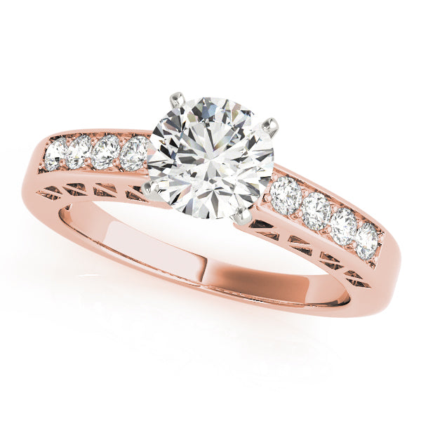 Engagement Rings Single Row Channel Set - TN50295-E