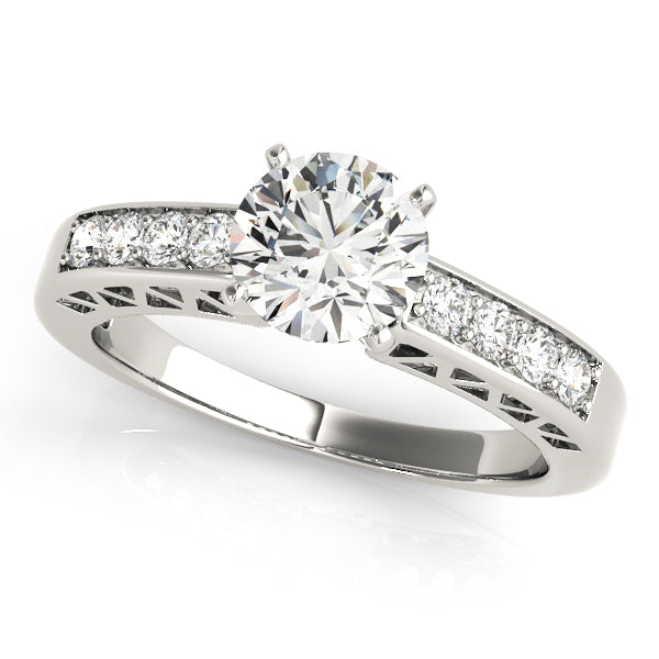 Engagement Rings Single Row Channel Set - TN50295-E