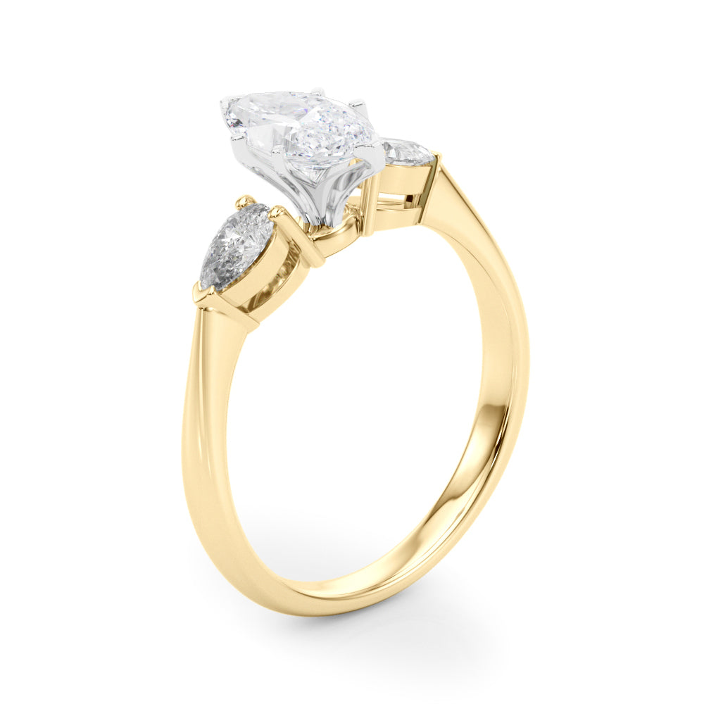 Engagement Rings 3 Stone Pear - TN50309-E