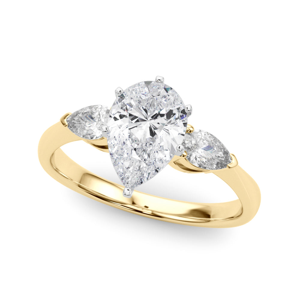 Engagement Rings 3 Stone Pear - TN50309-E