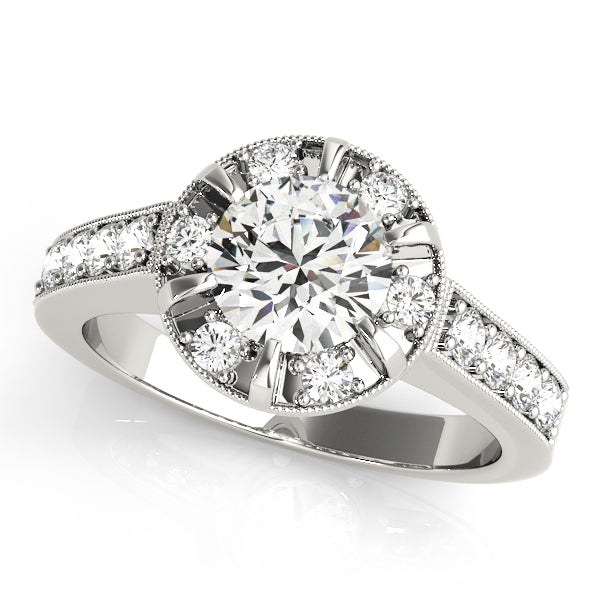 Engagement Rings Halo Round - TN50319-E