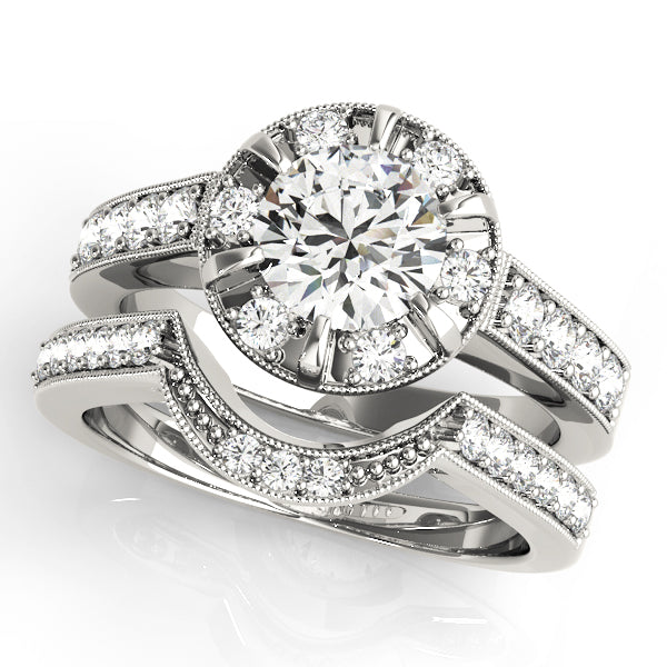 Engagement Rings Halo Round - TN50319-E