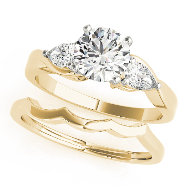 Engagement Rings 3 Stone Pear - TN50333-E