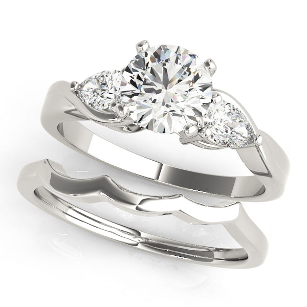 Engagement Rings 3 Stone Pear - TN50333-E