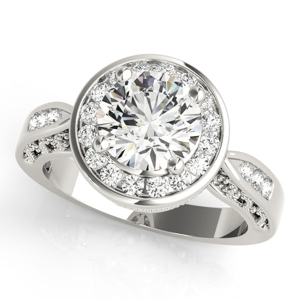 Engagement Rings Halo Round - TN50338-E