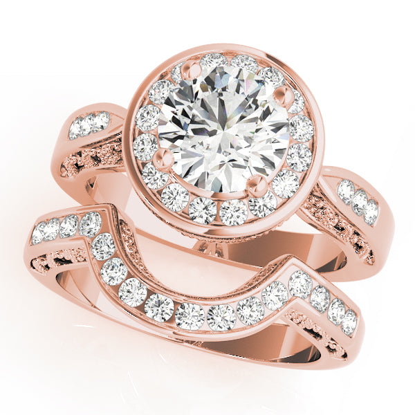 Engagement Rings Halo Round - TN50338-E