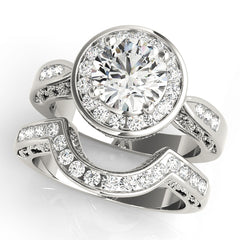 Engagement Rings Halo Round - TN50338-E