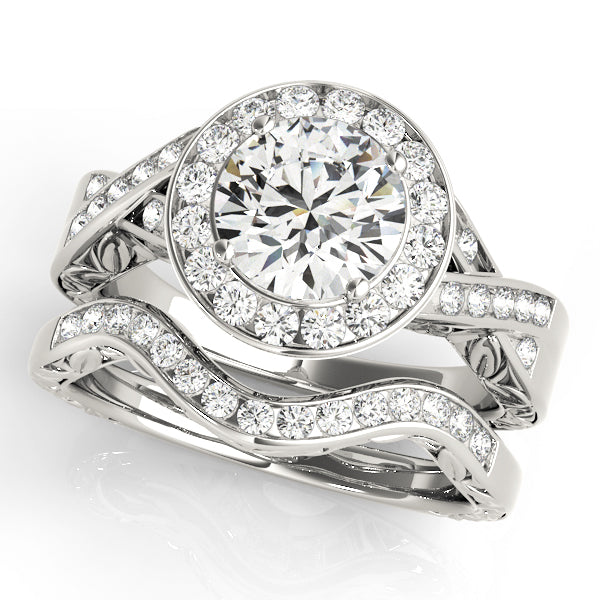 Engagement Rings Halo Round - TN50343-E