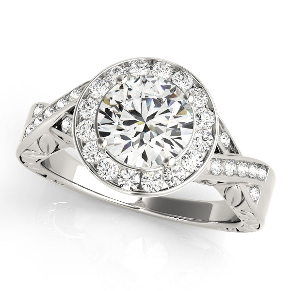 Engagement Rings Halo Round - TN50343-E