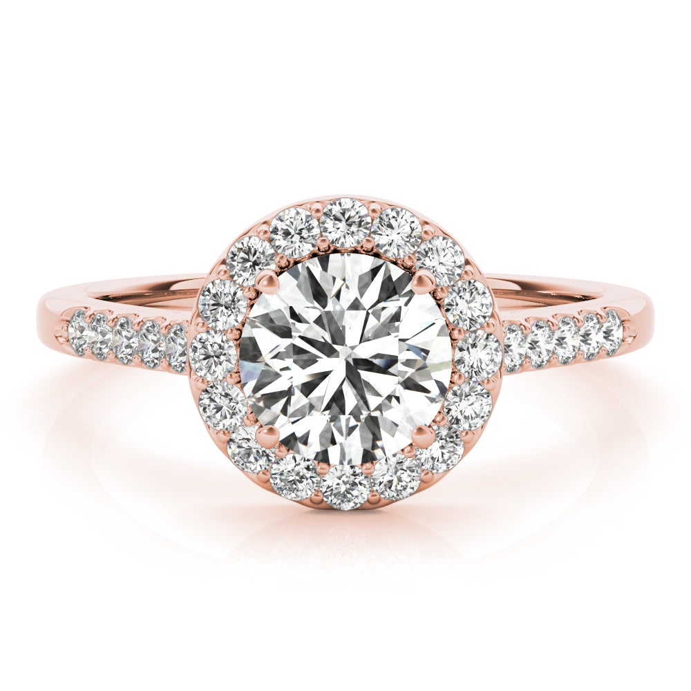 Engagement Rings Halo Round - TN50345-E