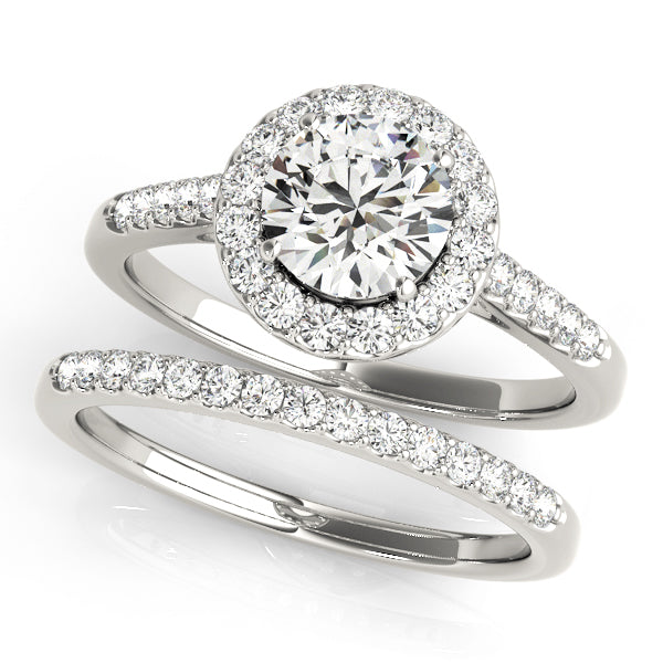 Engagement Rings Halo Round - TN50345-E