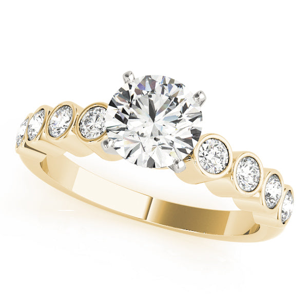 Engagement Rings Single Row Bezel Set - TN50352-E