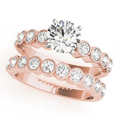 Engagement Rings Single Row Bezel Set - TN50352-E