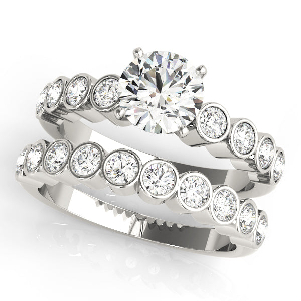 Engagement Rings Single Row Bezel Set - TN50352-E