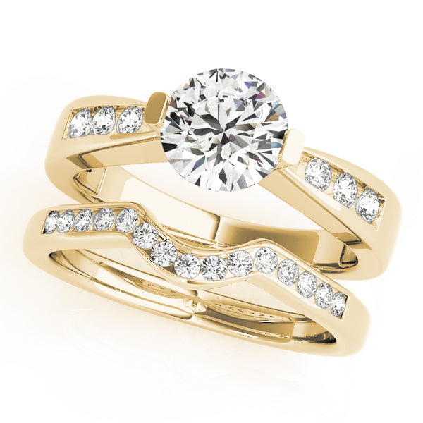 Engagement Rings Single Row Channel Set - TN50373-E