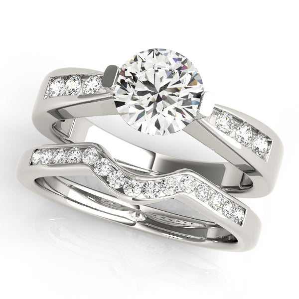 Engagement Rings Single Row Channel Set - TN50373-E