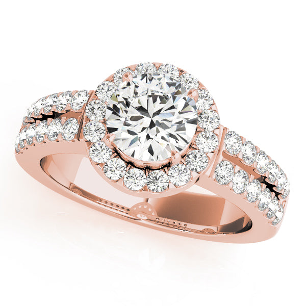 Engagement Rings Halo Round - TN50378-E