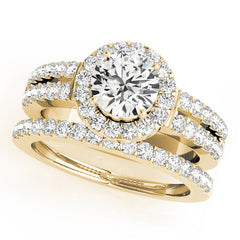 Engagement Rings Halo Round - TN50378-E