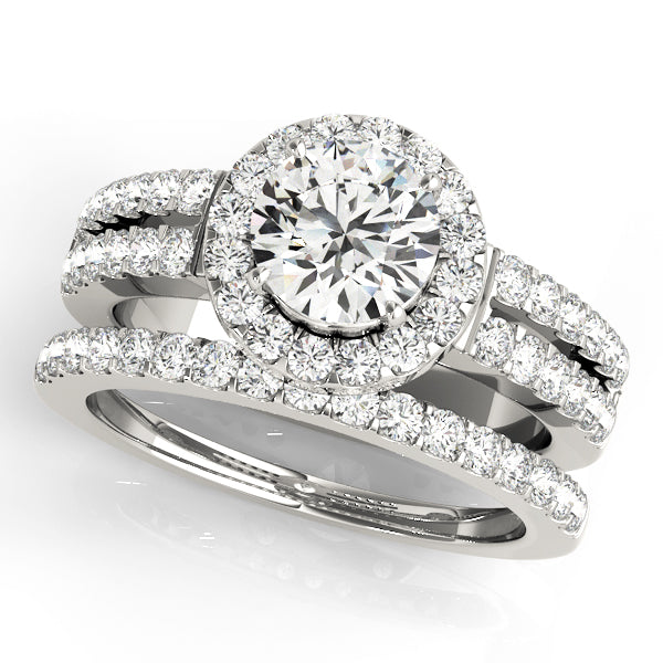 Engagement Rings Halo Round - TN50378-E