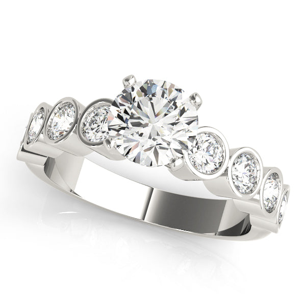 Engagement Rings Single Row Bezel Set - TN50387-E