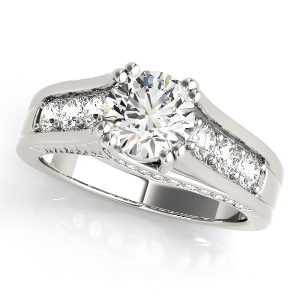 Engagement Rings Single Row Channel Set - TN50398-E