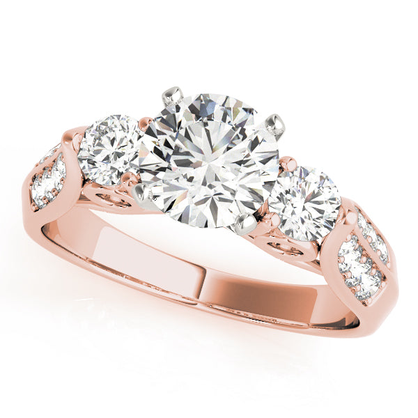 Engagement Rings 3 Stone Round - TN50418-E