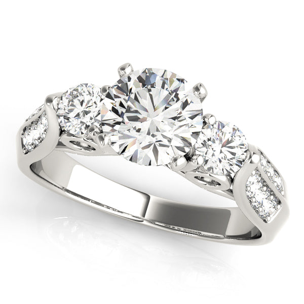 Engagement Rings 3 Stone Round - TN50418-E