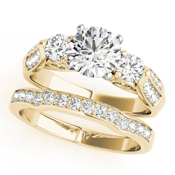 Engagement Rings 3 Stone Round - TN50418-E